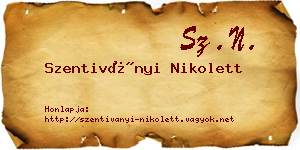 Szentiványi Nikolett névjegykártya